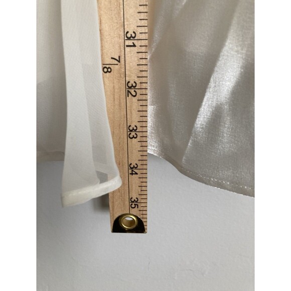 Victoria’s Secret Embellished Lace Slip Dress MEDIUM Sheer Ivory Sequins Sleep - Picture 12 of 13